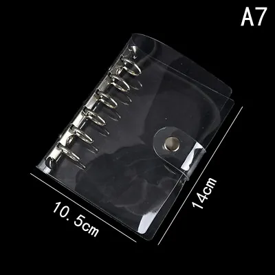 £5.11 • Buy A5/A6/A7 Transparent Loose Leaf Ring Binder Notebook Weekly Planner Diary Co S❤S