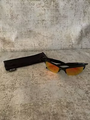 Oakley Half Jacket 2.0 Orange Len Sunglasses Black Frame • £69.99