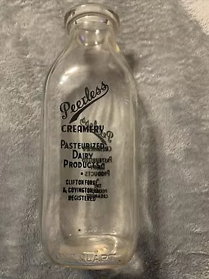 Vintage Peerless Creamery Acl Milk Bottle Clifton Forge & Covington VA Virginia • $25