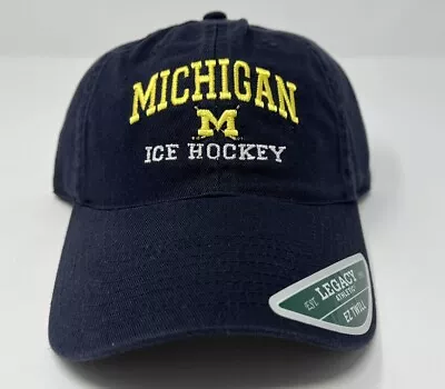 Michigan Wolverines Ice Hockey Legacy Athletic Strap Back Adjustable Hat • $17.99