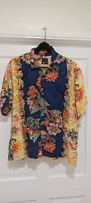 Jams World Vintage Java Men's Colorful Floral Abstract Hawaiian Shirt XXL • $69