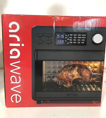 Aria AWM-432 16 Qt Air Fryer Oven Mini Black With Rotating Rotisserie New • $101.19