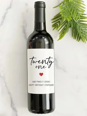 £2.60 • Buy Personalised Photo Wine Bottle Label - 21st Birthday
