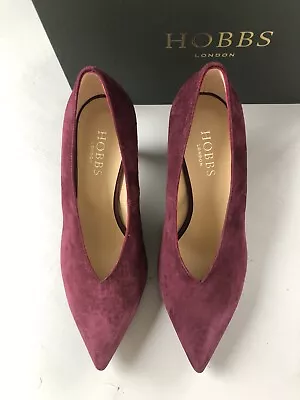 Designer HOBBS Fine Suede  Mulberry Court Shoes Made In Italy 4/37 BNIB £149 • £79.99