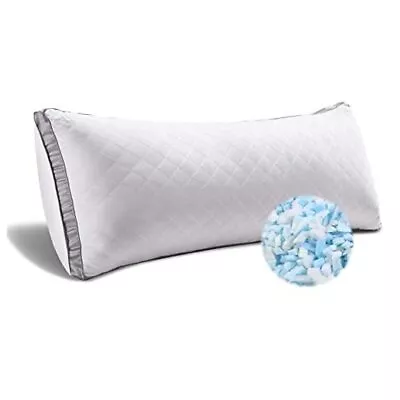  Memory Foam Body Pillow -Fluffy Body Pillows LONG BODY PILLOW White Quilted • $37.43