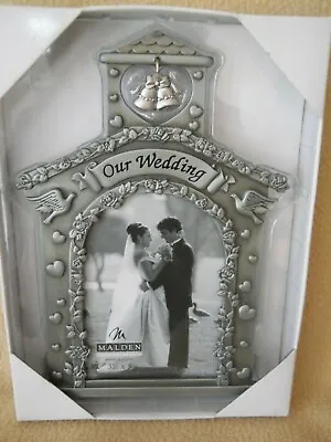 Malden OUR WEDDING Picture Frame / 3 1/2  X 5   / NEW • $3.99