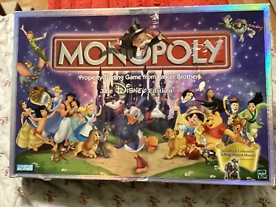 Disney Edition Monopoly Board Game 2001 W/instructions & Pincomplete/free P&h • $18