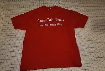 Vintage 90s Coca Cola Texas Shirt Adult XL Red Made In USA Single Stitch  • $24