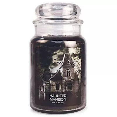 Village Candle Haunted Mansion Large Glass Apothecary Jar Scented Candle 21.25 • $27.89