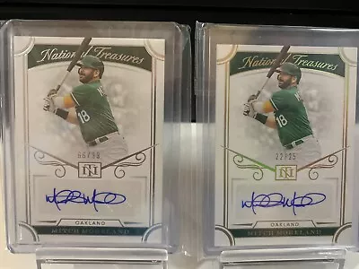 2021 National Treasures  Mitch Moreland 2 CARD Auto LOT 22/25 AND 66/99 • $30