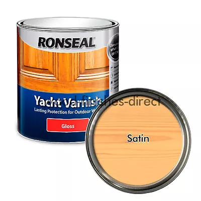 Ronseal Yacht Varnish - 250ml 500ml 1L & 2.5L - Gloss/Satin - Solvent Based • £28.26