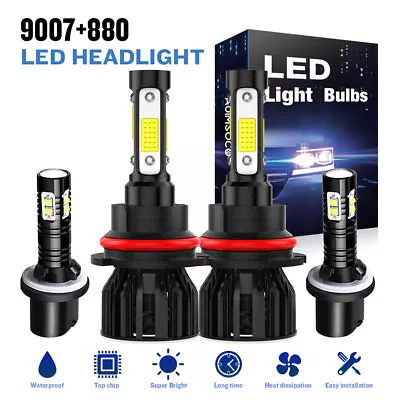 4* LED Headlight Fog Light Bulbs Kit 6000K For Ford Mustang Gt Svt Cobra 1994-04 • $49.99