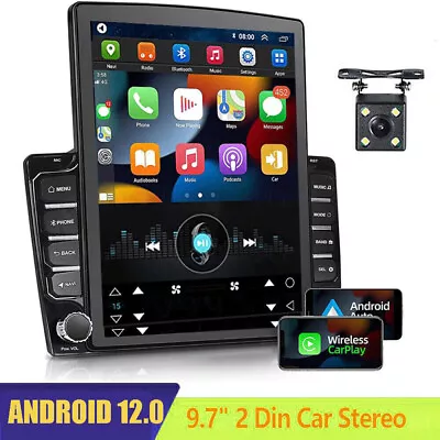 Apple Carplay 9.7  Android 12 Car Stereo Gps Navi Radio Player 2din Wifi +Camera • $199