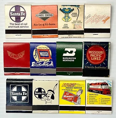 12 Vintage Different Books Of Unstuck Railroad Matches • $14.99