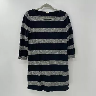 J Crew Factory Black Gray Stripe Dress Size S Small • $4