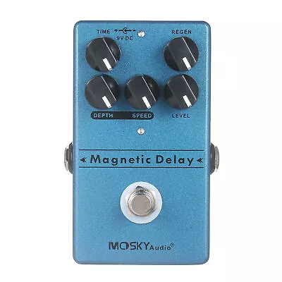 MOSKY Magnetic Delay Echo Guitar Effect Pedal True Bypass 5 Control Knobs R6T1 • $26.31