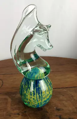 Vintage Signed Mdina Art Glass Seahorse Paperweight  #WH-4 • $30