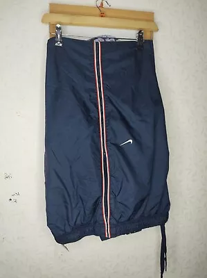 Vintage Nike Straight Leg Shell Tracksuit Bottoms In Navy - Size XXL  • £39.99