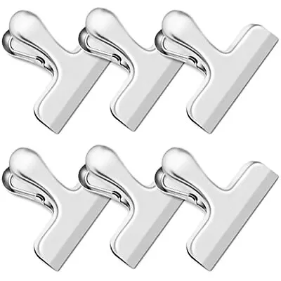 6 Pack Chip Clips Stainless Steel Bag Clips For Food Office Kitchen • $8.25