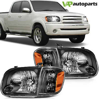 Headlights Assembly Pair For 2005-2006 Toyota Tundra 05-07 Sequoia Headlamps Set • $85.99