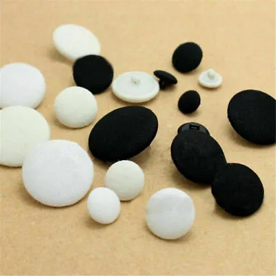 $1.45 • Buy 10pcs 10-30mm Shank Buttons Sewing Scrapbooking Round Cotton Fabric Crafts DIY