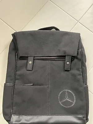 NWOT Mercedes Benz Black Canvas Nylon Backpack Laptop Tablet • $39