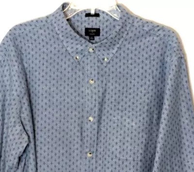 Men's J. CREW Blue Chambray Slim Fit Long Sleeved Button Shirt; Size XL • $12.99