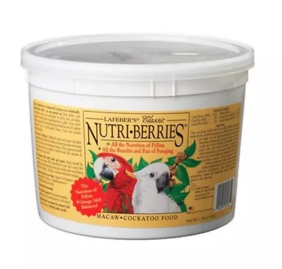 Lafebe Classic Nutri Berries Macaw Cockatoo Food 3.5lb Free Shipping • $47.44