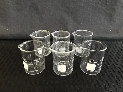 (6) PYREX CORNING Glass 50mL Graduated Low Form Griffin Beaker 1000-50 B • $17.99