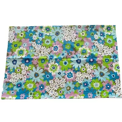 1 Vintage Mcm Groovy Springmaid Wondercale Flower Power Standard Pillowcase • $14.99