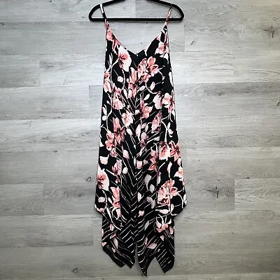 Women's Summer Boho Floral Sundress Kaftan Dress Sleeveless Flowy Midi Size S/M • $19.68