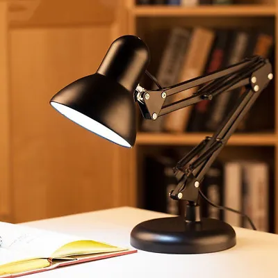 New Adjustable Swing Arm Desk Lamp Table Drafting Light Home Office Work Reading • $31.93