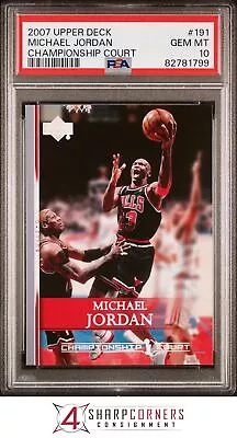 2007 Upper Deck Championship Court #191 Michael Jordan Hof Psa 10 K3757221-799 • $82.99