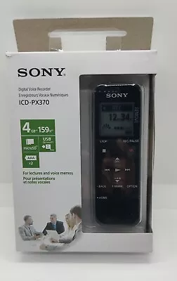 Sony Digital Voice Recorder ICD-PX370  4GB 159 Hours MicroSD USB Direct • $35.88
