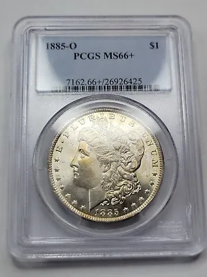 1885 O $1 Morgan Silver Dollar PCGS MS66+ PLUS RAINBOW TONED REVERSE Nice *D873 • $525