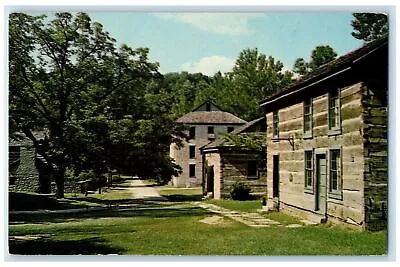 C1940's Spring Mill State Park Mitchell Indiana IN Montgomery Tavern Postcard • $19.47