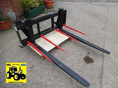 PALLET FORKS + 4 TINE 2Tonne TRACTOR / TELEHANDLER LOADER  EURO 8 VAT  • £1050