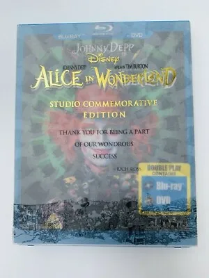 £5.99 • Buy BluRay + DVD Disney Tim Burton Alice In Wonderland Studio Commemorative Edition