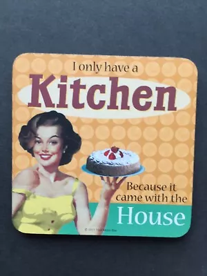 COASTER 1950’s - 60’s RETRO STYLE Kitchen Goddess Cake Humorous Funny NEW • £2.75