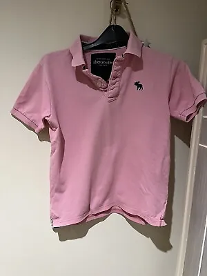 Abercrombie & Fitch Muscle Polo Shirt Boys Youth S Short Sleeve Embroidered • £3