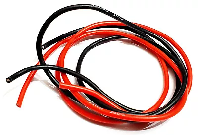 18AWG 18 AWG RC Battery Insulated Silicone Wire Cable Black Red 50cm 6v • £3.72