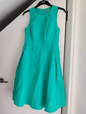 F&F Jacquard Mint Green Tea Dress. Green Sleeveless Dress Knee-length Size 10 • $8.51