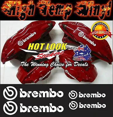 Brembo X4 EVO Brake Caliper Hi Temp Vinyl Decals Stickers Suit EVO 08 - 15 • $12.99