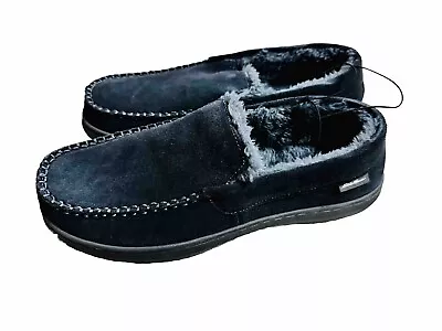 Eddie Bauer Men's Suede Memory Foam Faux Fur Lined Slipper • $18