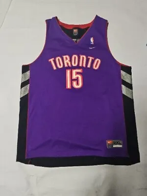 Vintage Nike Men's NBA Toronto Raptors Vince Carter 15 Jersey 2xl Sewn Stitched • $45