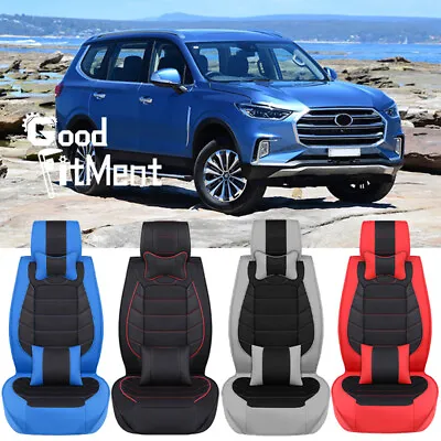 For LDV D90 G10 V80 Full Set Car Seat Covers Front Rear 2/5PC Cushion PU Leather • $169.38