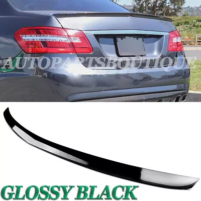 Rear Spoiler Trunk Wing Glossy Black For 10-16 Mercedes Benz W212 E-Class Sedan • $78.59