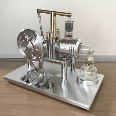 Hot Air Stirling Engine Model Toy DIY Electricity Generator Engine W/ Micro Moto • $95.99