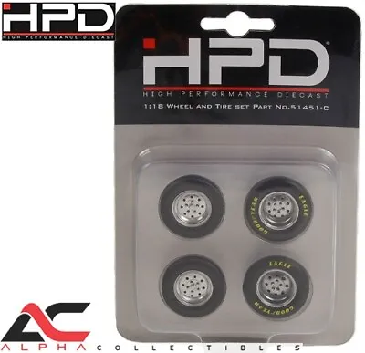 Hpd 51451c 1:18 Goodyear Eagle Holeshot Camaro Drag Wheels Slicks Tires/rims Set • $24.99