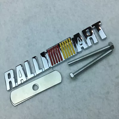  Ralliart Grille Emblem Premium 3D Rally Racing Sport Turbo Grill Badge (chrome) • $11.99